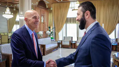 ABD'nin Ankara Büyükelçisi Tom Barrack, Ahmed Şara ile görüştü