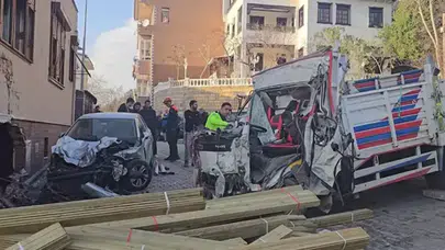 Beykoz'da kamyon faciası: 2 ölü, 1 yaralı