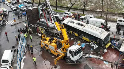 Kontrolden çıkan İETT otobüsünün yeni görüntüleri