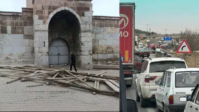 Konya'da şiddetli fırtına çatıları uçurdu: Araçlarda hasar oluştu