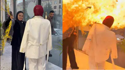 Özbekistan'da korku dolu anlar: Doğum günü partisinde helyum balonları patladı