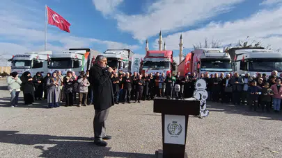Şanlıurfa'dan Gazze'ye 6 tır eşya ve gıda yardımı gönderildi