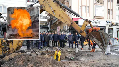 Kırıkkale'de doğal gaz borusu patladı: Yangına müdahale eden itfaiye personeli yaralandı