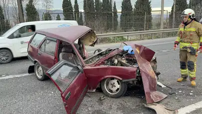 Manisa'da tır ile otomobil çarpıştı: 1 ölü