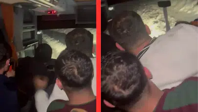 Feci kaza anı kamerada: Diyarbakır'da yolcu otobüsü yan yattı