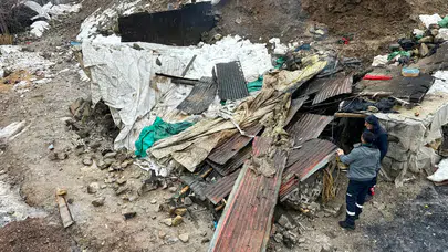 Van'da tandır evinin çökmesi sonucu babaanne ve torunu yaralandı