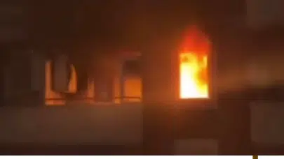 Bursa’da apartman dairesinde yangın : Bina tahliye edildi