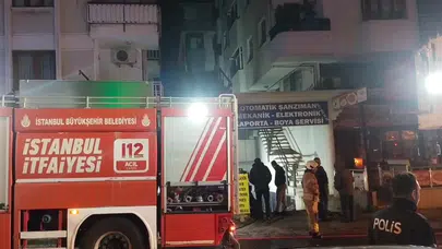 İstanbul Maltepe'de oto tamirhanesinde korkutan yangın