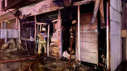 Bursa'daki bir iş yerinde çıkan yangın söndürüldü