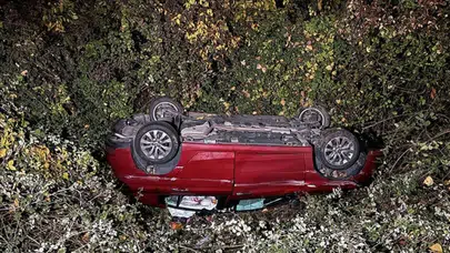 Samsun'da tarlaya otomobil devrildi : 22 yaşındaki sürücü hayatını kaybetti