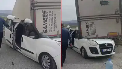 Batman'da tırın dorsesi, radar aracının üzerine devrildi : Jandarma personeli yaralandı