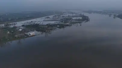 Turuncu alarm verilen Meriç Nehri'nde su debisi düşmeye başldı