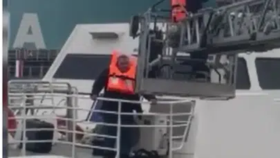 Yalova’da fırtına paniği : Tersanedeki gemide mahsur kalan 6 personel kurtarıldı