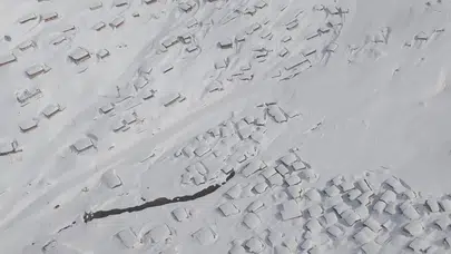 Rize Kavrun Yaylası'nda Kar Kalınlığı 3 Metreyi Aştı