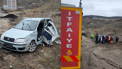 Yozgat'ta iki otomobil çarpıştı : 4 kişi yaralandı