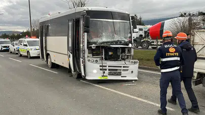 Bolu'da kaza : İşçi servisindeki 7 kişi yaralandı