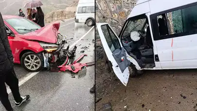 Siirt'te öğrenci sevisi ile otomobil çarpıştı : Kazada 6 yaralı