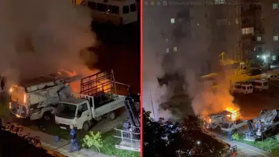 Antalya'da bir şahıs, annesinin ve sevgilisinin aracını ateşe verdi