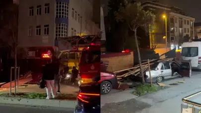 İstanbul'da fırtına etkili oluyor! Esenyurt'ta çatı uçtu, Arnavutköy'de inşaattan tuğlalar düştü