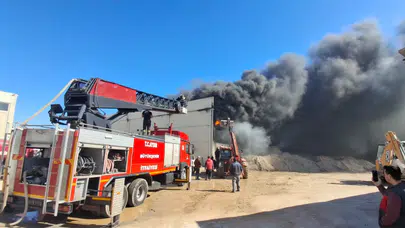 Didim sanayisinde yangın korkuttu : Hırdavat dükkanı alevlere teslim oldu