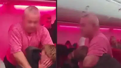 Antalya'dan kalkan uçaktaki dehşet anları kamerada!