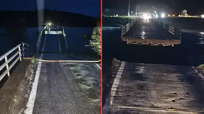 Balıkesir Susurluk'ta köprü çöktü : Mahallede ulaşım durdu