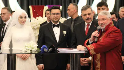 İçişleri Bakanı Mustafa Çiftçi, Çorum'da nikah şahidi oldu