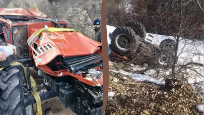 Artvin'de kaza : Traktör devrildi, muhtar hayatını kaybetti