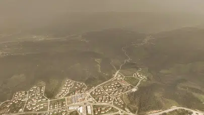 Düzce'de sarı alarm : Şehir toz taşınımı altında kaldı