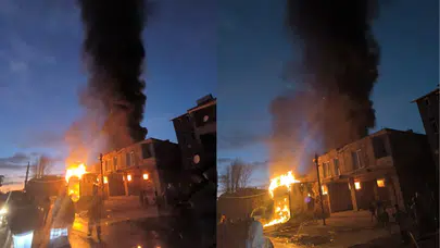 Van'da bir iş yerinde korkutan yangın!