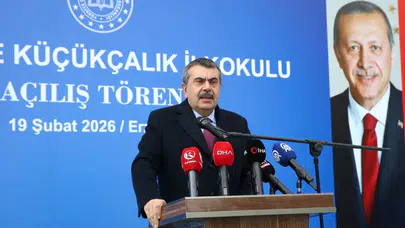 Bakan Tekin, Erzurum'da ilkokul açılış törenine katıldı