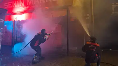 Osmaniye'de markette korkutan yangın!