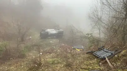 Bartın'da yoğun sis kazaya neden oldu