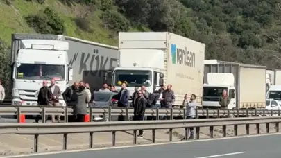 Anadolu Otoyolu İstanbul yönü kapandı!