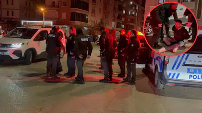 Aksaray'da trafik kazası kısa sürede kavgaya dönüştü