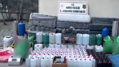 Bursa’da sahte alkol operasyonu : Yer altına gizlenen tanklar ortaya çıktı