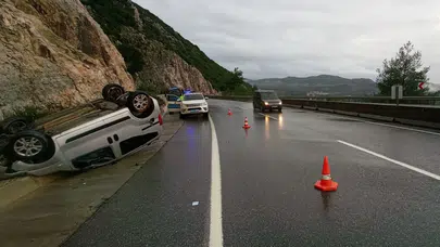 Muğla'da kaza : Araç takla attı, sürücü yaralandı