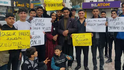 Şanlıurfa'da gençler başlık parası eylemi düzenledi