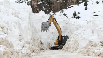 Van'da çığ düşmesiyle kapanan yol 12 gün sonra açıldı