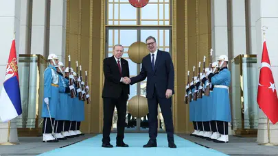 Cumhurbaşkanı Erdoğan, Sırbistan Cumhurbaşkanı Vucic'i karşıladı