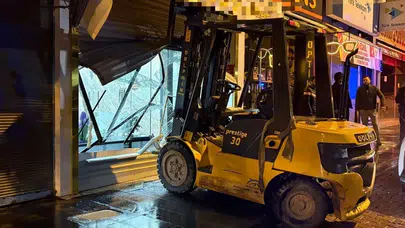 Kayseri'de akılalmaz hırsızlık : Forkliftle kuyumcu soyuldu