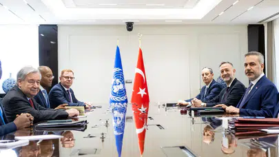 Bakan Fidan, Birleşmiş Milletler Genel Sekreteri Guterres ile görüştü