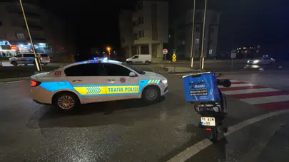 Karaman'da motosiklet devrildi : Sürücü yaralandı