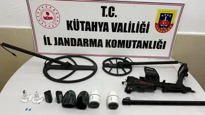 Kütahya'da kaçak kazı yapan 2 kişi yakalandı