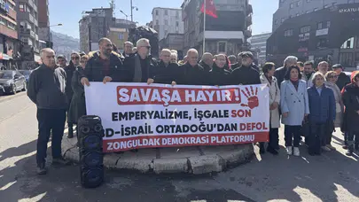 Zonguldak'ta İran'a yönelik saldırılar protesto edildi