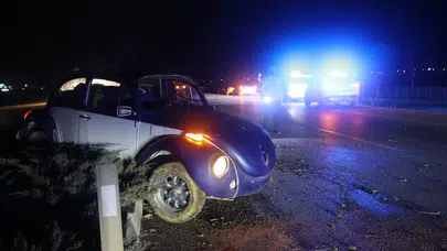 Konya'da otomobil takla attı : Kazada 3 kişi yaralandı