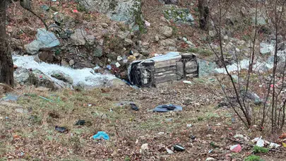 Osmaniye'de araç dereye uçtu : 1 ölü, 2 yaralı