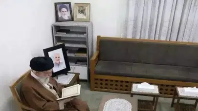 Hamaney'in son görüntüleri ortaya çıktı : Kur'an okudu