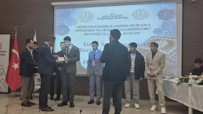 Kur’an-ı Kerim’i güzel okuma yarışmasında Muhammed Yahya Sertkaya birinci oldu
