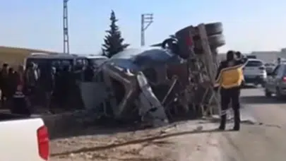 Gaziantep’te devrilen beton mikserinin sürücüsü hayatını kaybetti